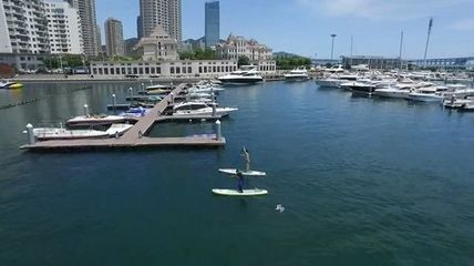 大連星海灣游艇港政達水上樂園-水上站立式槳板體驗線路推薦【攜程玩樂】